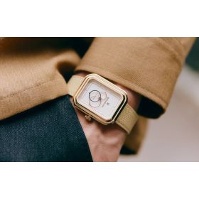 Montre Beaubleu Ecce Figura Sienna Bracelet Cuir Crème