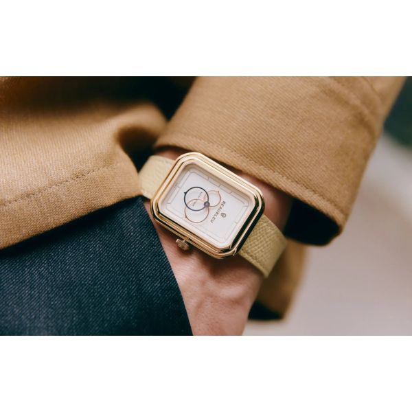 Montre Beaubleu Ecce Figura Sienna Bracelet Cuir Crème