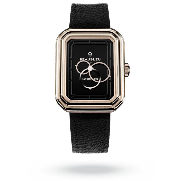 Montre Beaubleu Ecce Figura Onyx Bracelet Cuir Noir