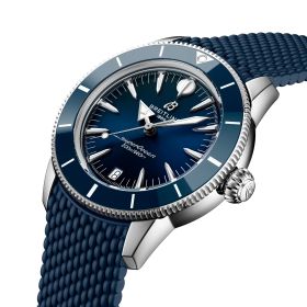 Montre Breitling SuperOcean Heritage Automatic36mm Cadran Bleu Bracelet Caoutchouc Bleu