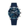 Montre Breitling SuperOcean Heritage B01 Chrono 42mm Cadran Bleu Bracelet Caoutchouc Bleu