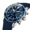 Montre Breitling SuperOcean Heritage B01 Chrono 42mm Cadran Bleu Bracelet Caoutchouc Bleu