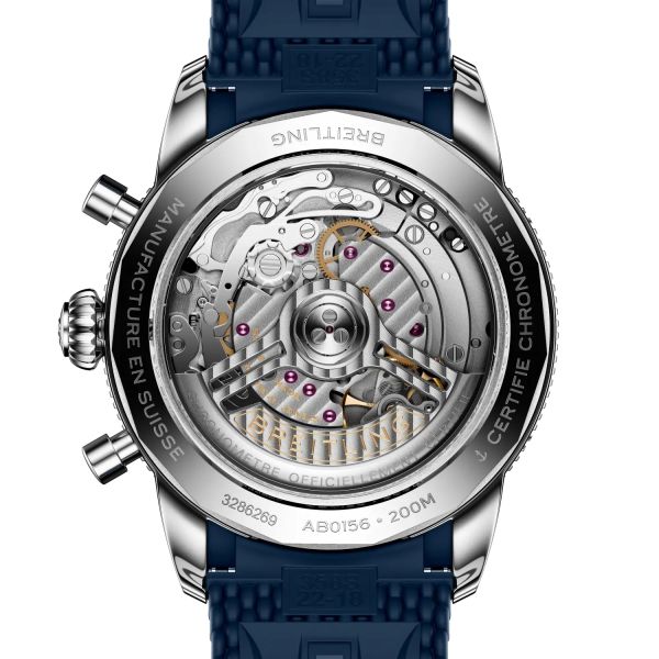 Montre Breitling SuperOcean Heritage B01 Chrono 42mm Cadran Bleu Bracelet Caoutchouc Bleu