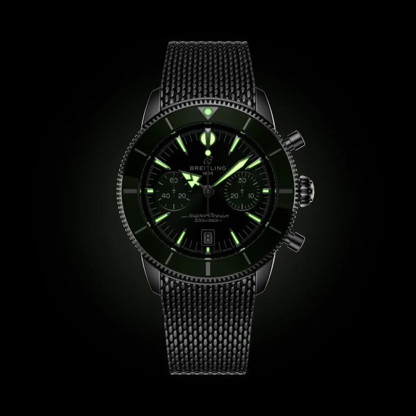 Montre Breitling SuperOcean Heritage B01 Chrono 42mm Cadran Vert Bracelet Acier