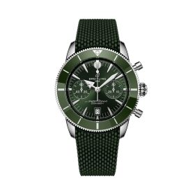 Montre Breitling SuperOcean Heritage B01 Chrono 42mm Cadran Vert Bracelet Caoutchouc Vert