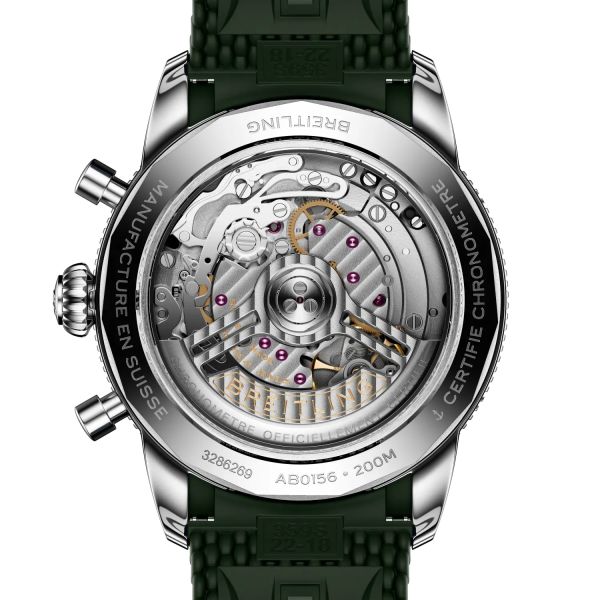 Montre Breitling SuperOcean Heritage B01 Chrono 42mm Cadran Vert Bracelet Caoutchouc Vert