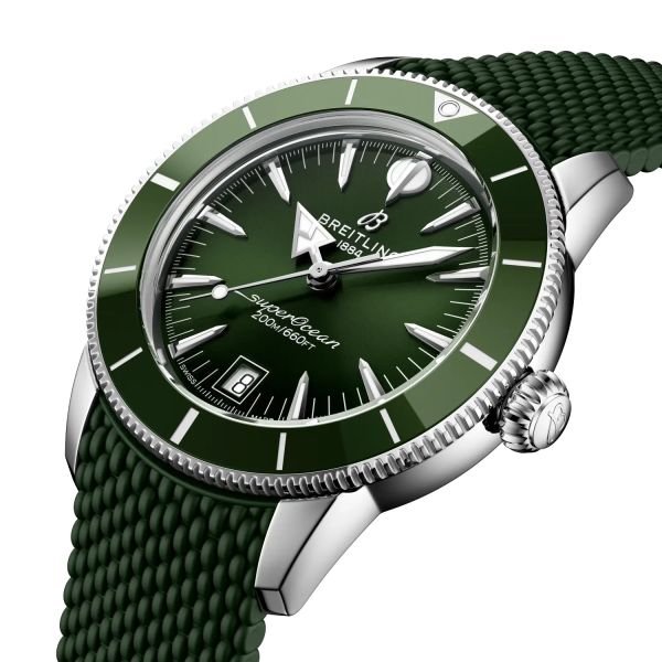 Montre Breitling SuperOcean Heritage B31 Auto 40mm Cadran Vert Bracelet Caoutchouc Vert