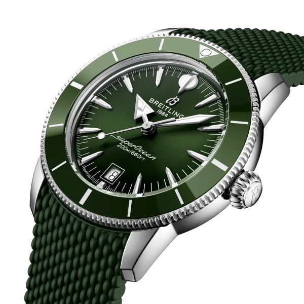 Montre Breitling SuperOcean Heritage B31 Auto 42mm Cadran Vert Bracelet Caoutchouc Vert