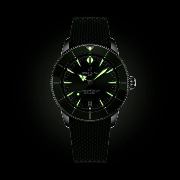 Montre Breitling SuperOcean Heritage B31 Auto 42mm Cadran Vert Bracelet Caoutchouc Vert