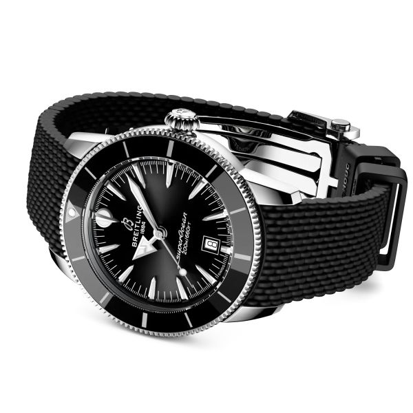 Montre Breitling SuperOcean Heritage B31 Auto 44mm Cadran Noir Bracelet Caoutchouc Noir