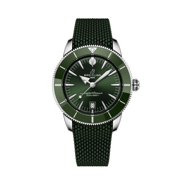 Montre Breitling SuperOcean Heritage B31 Auto 44mm Cadran Vert Bracelet Caoutchouc Vert