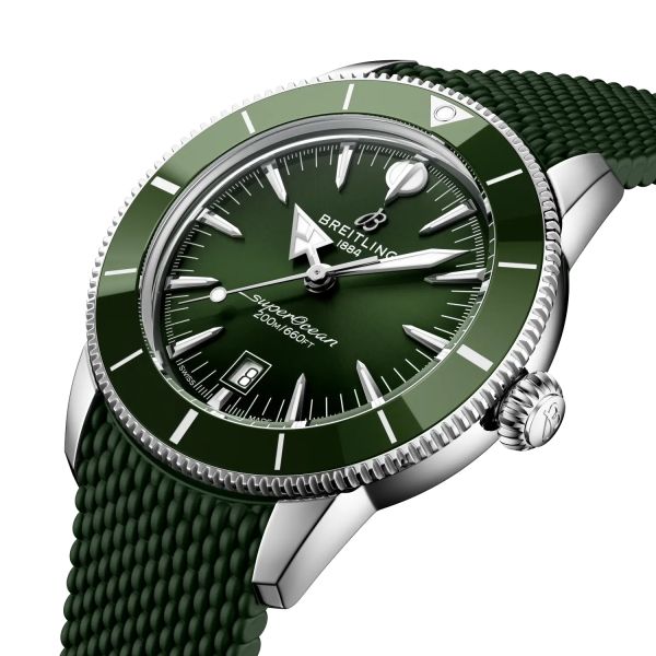 Montre Breitling SuperOcean Heritage B31 Auto 44mm Cadran Vert Bracelet Caoutchouc Vert