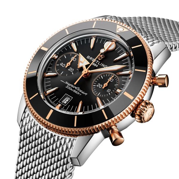 Montre Breitling SuperOcean Heritage B01 Chrono 42mm Cadran Noir Bracelet Acier