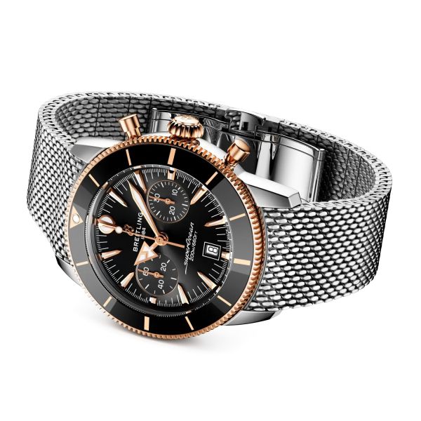 Montre Breitling SuperOcean Heritage B01 Chrono 42mm Cadran Noir Bracelet Acier