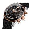 Montre Breitling SuperOcean Heritage B01 Chrono 42mm Cadran Noir Bracelet Caoutchouc Noir