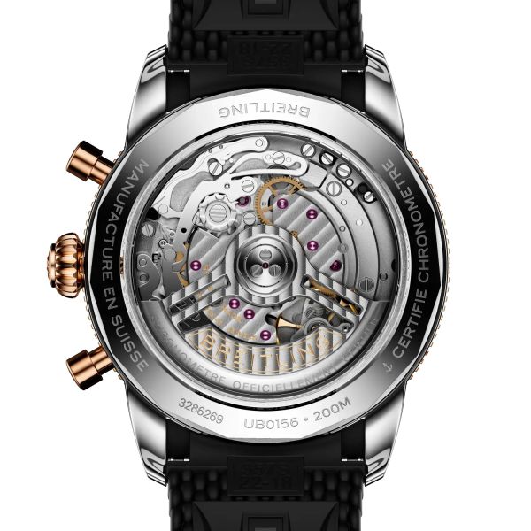 Montre Breitling SuperOcean Heritage B01 Chrono 42mm Cadran Noir Bracelet Caoutchouc Noir