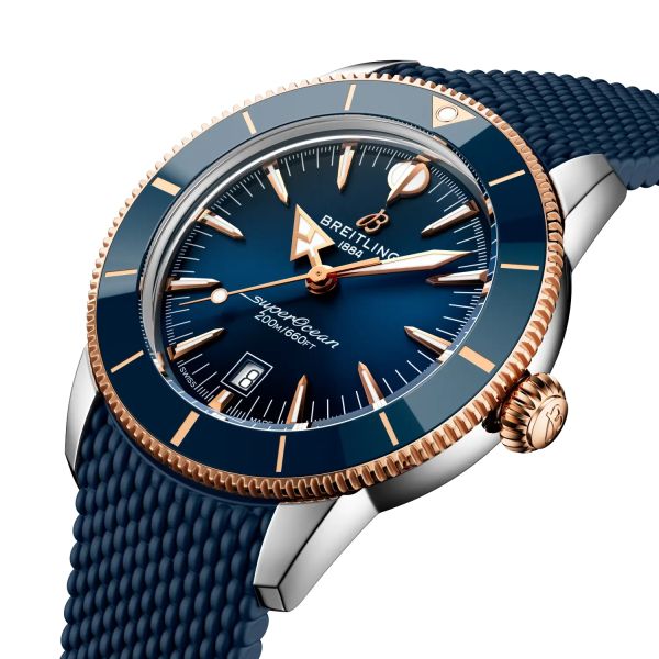 Montre Breitling SuperOcean Heritage B31 Auto 44mm Cadran Bleu Bracelet Caoutchouc Bleu