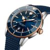 Montre Breitling SuperOcean Heritage B31 Auto 44mm Cadran Bleu Bracelet Caoutchouc Bleu