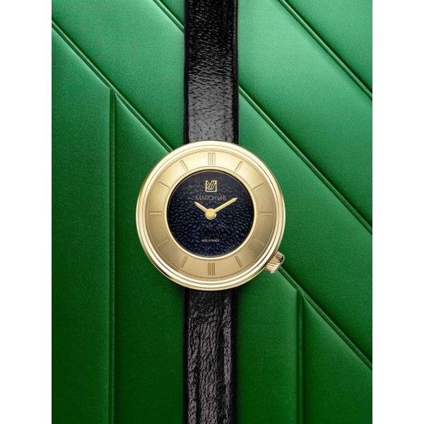 Montre March LA.B Lady Volante Electrique Suprême Chevreau Noir