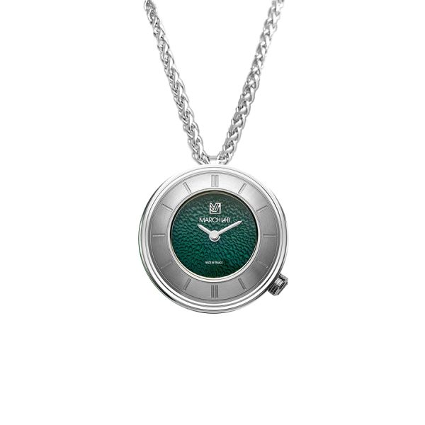 Montre March LA.B Lady Volante Electrique Forest Sautoir Acier