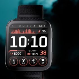 Montre Garmin Venu 3 Black bracelet cuir noir