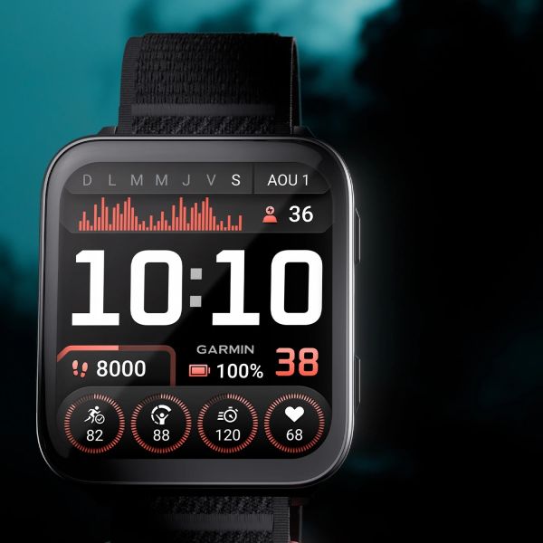 Montre Garmin Venu X1 Noir Titane Gray Braceley Nylon Noir