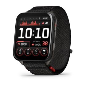 Montre Garmin Venu X1 Noir Titane Gray Braceley Nylon Noir