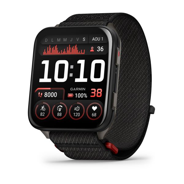 Montre Garmin Venu X1 Noir Titane Gray Braceley Nylon Noir