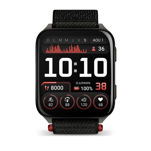 Montre Garmin Venu 3 Black bracelet cuir noir