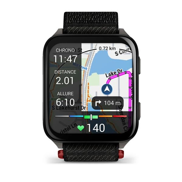 Montre Garmin Venu X1 Noir Titane Gray Braceley Nylon Noir