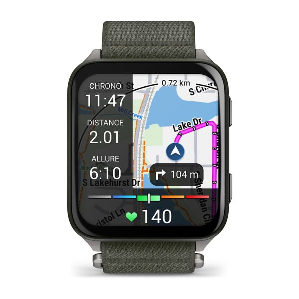 Montre Garmin Venu 3 Black bracelet cuir noir
