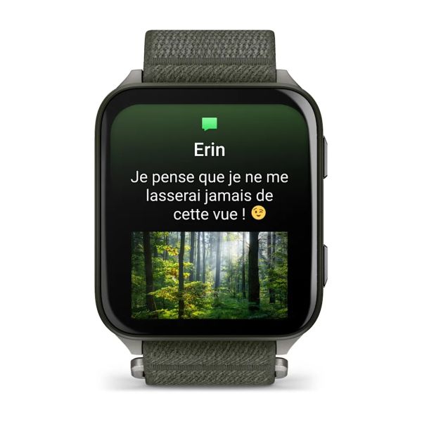 Montre Garmin Venu 3 Black bracelet cuir noir