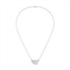 Collier Menottes dinh van Moyen Modèle Or Blanc 1/2 Diamants Chaîne M