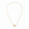 Collier Menottes dinh van Moyen Modèle Or Jaune 1/2 Diamants Chaîne M