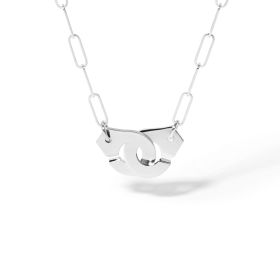 Collier Menottes dinh van Moyen Modèle Or Blanc Chaîne M