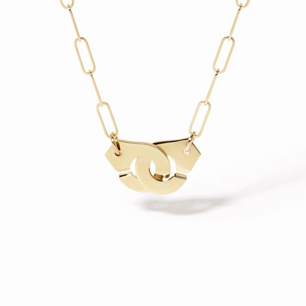 Collier Menottes dinh van Moyen Modèle Or Jaune Chaîne M