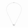 Collier Menottes dinh van Petit Modèle Or Blanc 1/2 Diamants Chaîne S