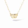 Collier Menottes dinh van Petit Modèle Or Jaune 1/2 Diamants Chaîne S