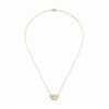 Collier Menottes dinh van Petit Modèle Or Jaune 1/2 Diamants Chaîne S
