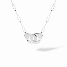 Collier Menottes dinh van Petit Modèle Or Blanc Chaîne S