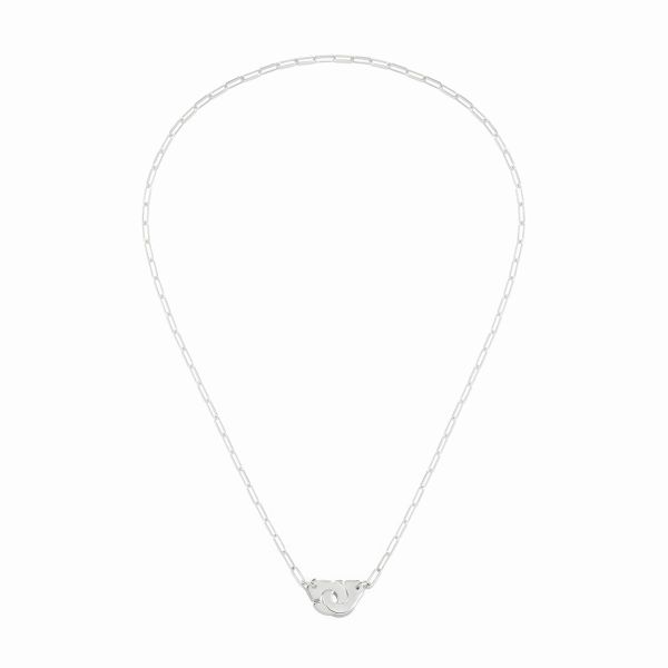 Collier Menottes dinh van Petit Modèle Or Blanc Chaîne S