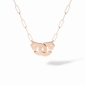 Collier Menottes dinh van Petit Modèle Or Rose Chaîne S