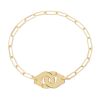 Bracelet Menottes dinh van Moyen Modèle Or Jaune Chaîne M 21cm