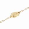 Bracelet Menottes dinh van Moyen Modèle Or Jaune Chaîne M 21cm