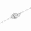 Bracelet Menottes dinh van Petit Modèle Or Blanc 1/2 Diamants Chaîne S