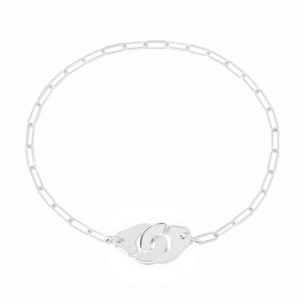 Bracelet Menottes dinh van Petit Modèle Or Blanc Chaîne S
