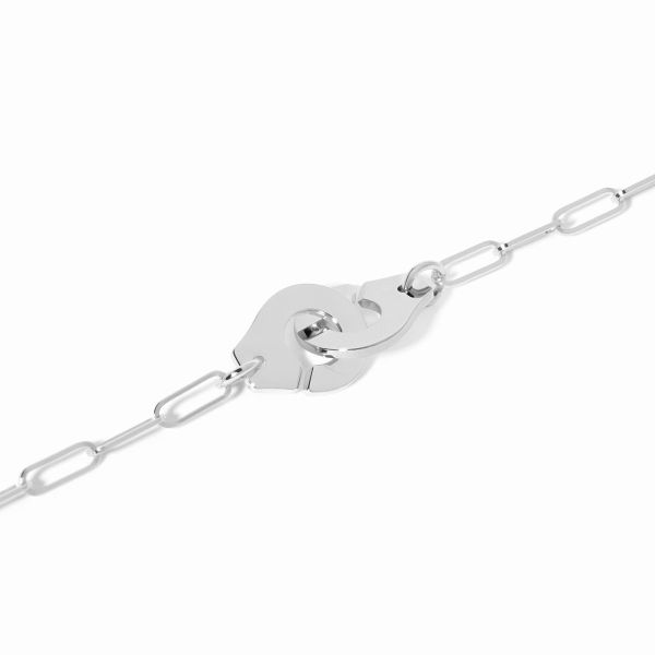 Bracelet Menottes dinh van Petit Modèle Or Blanc Chaîne S