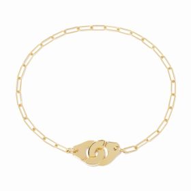 Bracelet Menottes dinh van Petit modèle Or Jaune Chaîne S
