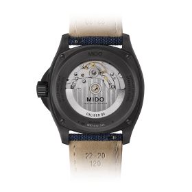 Montre Mido Multifort TV Big Date Bracelet Textile Cadran Bleu