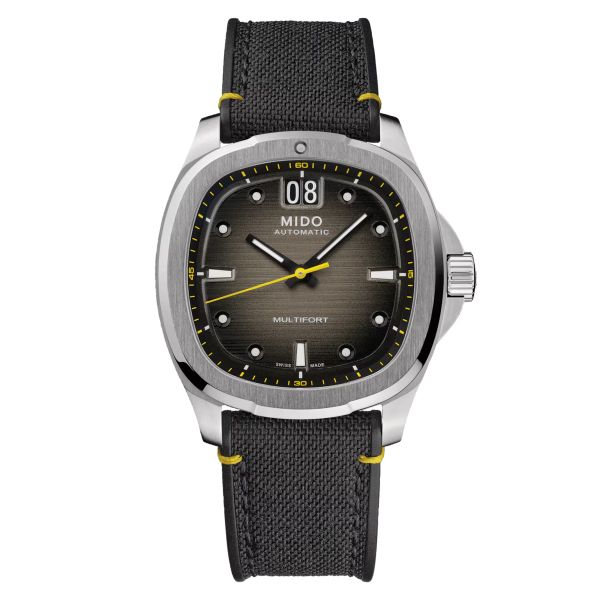 Montre Mido Multifort TV Big Date Bracelet Textile Cadran Gris